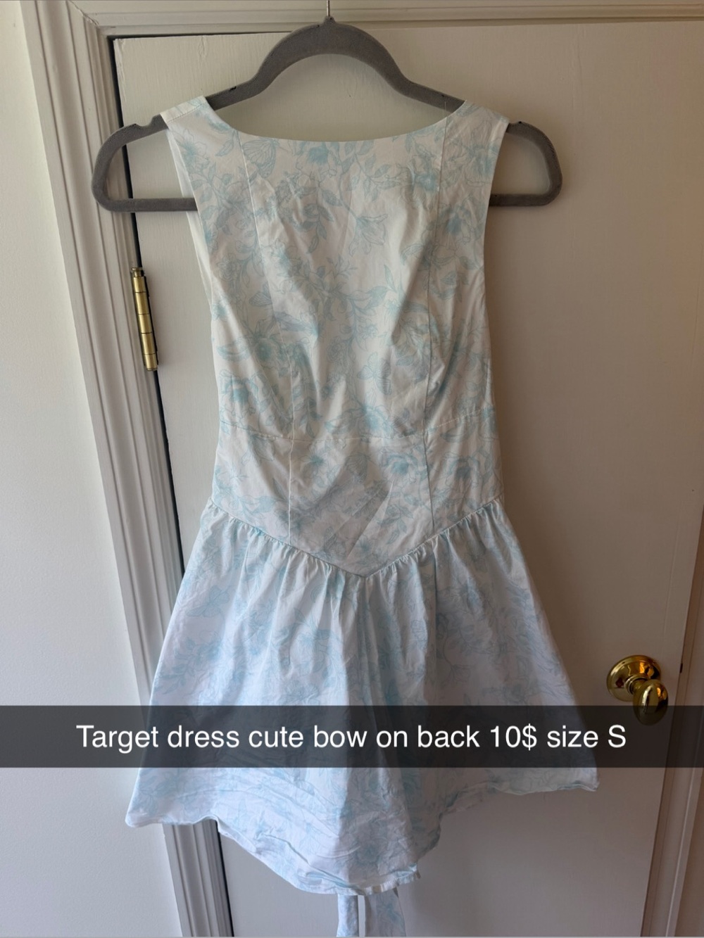 Target Light Blue Floral Sleeveless Fit-and-Flare Dress